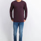 32 Degrees Men's Ultra Lux Long-Sleeve Sleep T-Shirt Berry Size X-Large