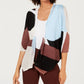 Alfani Women's Colorblocked Open-Front Cardigan Navy Size X-Large