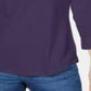 Karen Scott Women's Cotton Johnny Collar Utility Shirt Purple Size X-Small
