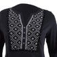 Style & Co Women's Printed Roll Tab Sleeve Top Black Size Petite P