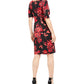 Connected Women's Petite Floral-Print Sarong Dress Red Size 8P
