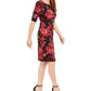 Connected Women's Petite Floral-Print Sarong Dress Red Size 8P