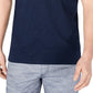 INC International Concepts Men's Ribbed Split Tee Blue Size XXL