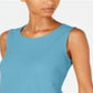 Alfani Women's Asymmetrical Hem Top Blue Size Petite XL