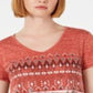 Style & Co Women's Graphic T-Shirt Copper Size Petite L