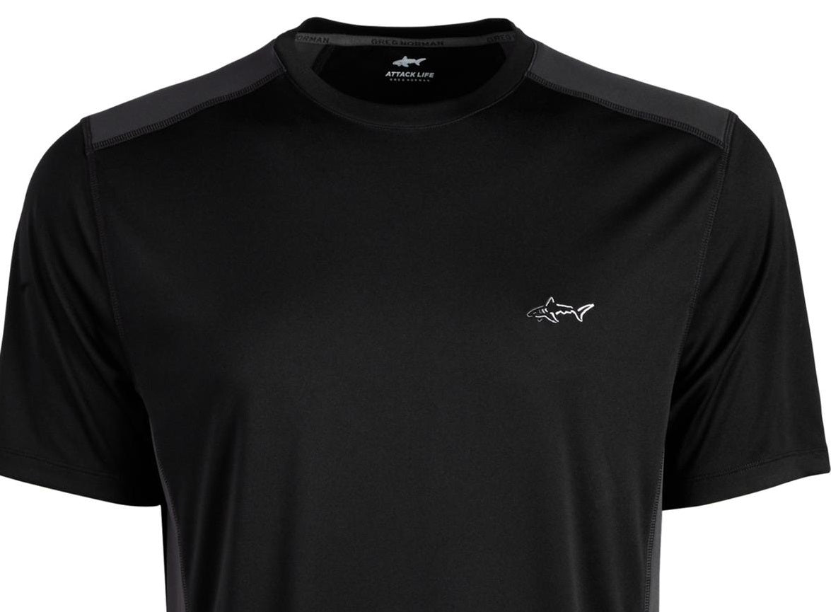 Attack Life Men's Crewneck Short Sleeve Activewear Top Black Size Small