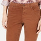 Style & Co Women's Tummy Control Corduroy Pants Brown Size 10