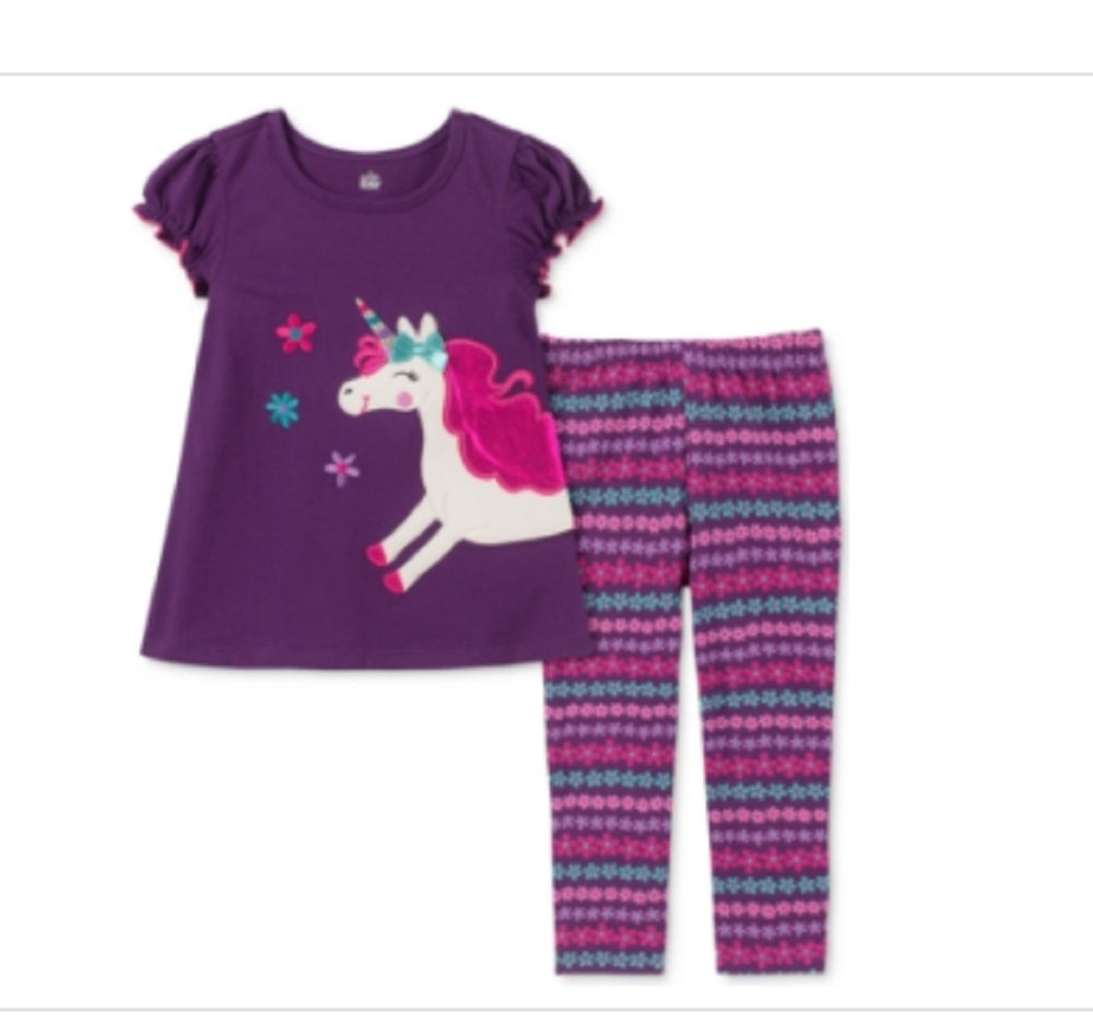 Kids Headquarters Girl's Tunic & Leggings Purple Size 3T