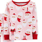 Carter's Baby Girls 2-Pc. Cotton Santa Pajamas Set Pink Size 24 Months