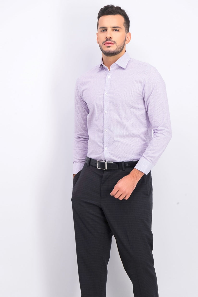 Ryan Seacrest Men's Slim Fit Button-Down Dress Shirt Purple Size 15X32-33