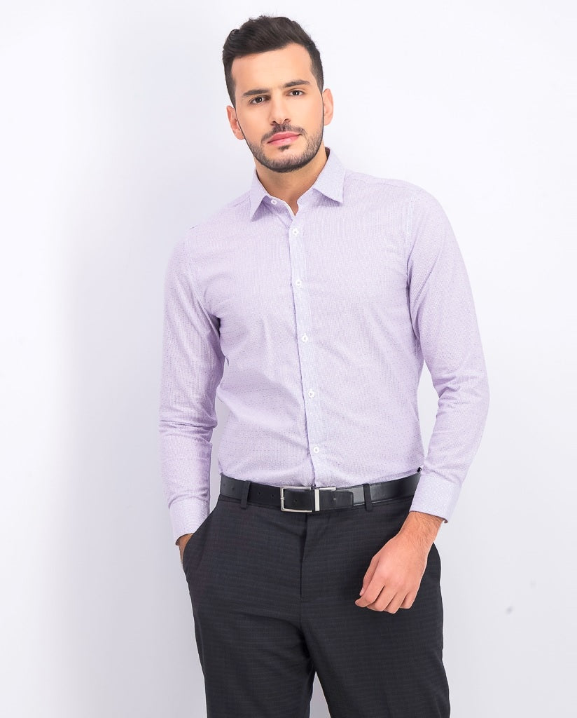 Ryan Seacrest Men's Slim Fit Button-Down Dress Shirt Purple Size 15X32-33
