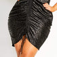 City Chic Women's Plus Animal Print Ruched 3/4 Sleeves Hidden Side Zipper Party Dress Black Size XS