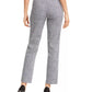 JM Collection Women's Jacquard Straight-Leg Pants Blue Size XX-Large