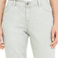 INC International Concepts Women's Frayed-Hem Straight-Leg Ankle Jeans Green Size 6