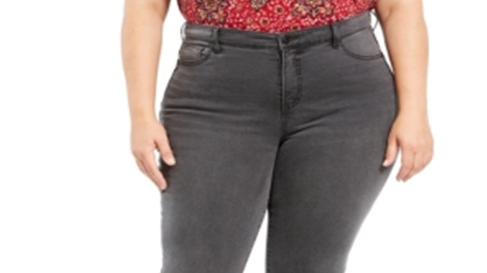 Style & Co Women's Plus Power Sculpt Bootcut Jeans Black Size 14W
