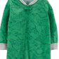Carter's Baby Boy's 1 Pc Dinosaur Print Pajama Green Size 18MOS