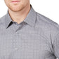 Alfani Men's Spread Collar Standard Cuff Cotton Blends Dress Shirt Gray Size Large