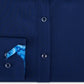 Tallia Men's Patterned Collared Work Dress Shirt Blue Size 32-33