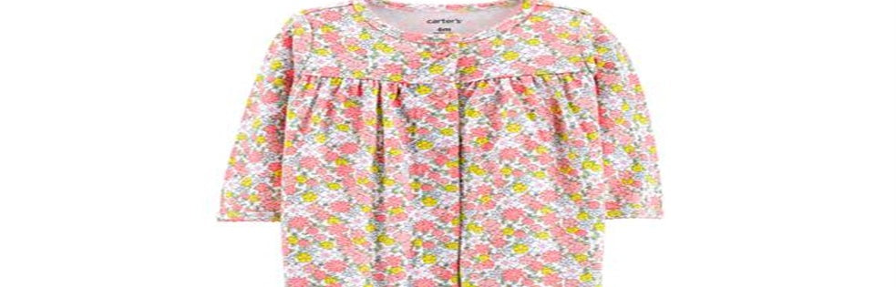 Carter's Baby Girl's Floral-Print Cotton Coverall Pink Multi Size 9MOS
