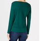 Karen Scott Women's Penguin Tree Graphic Top Green Size Medium