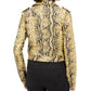 Guess Women's Roni Faux-Leather Jacket Yellow Size Medium