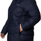 Columbia Women's Plus Faux Fur Trim Hooded Puffer Coat Blue Size 1X