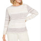 Style & CoWomen's Chenille Space Dyed Sweater White Size Petite Medium