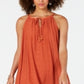 Style & Co Women's Tiered Mini Party Dress Orange Size X-Small