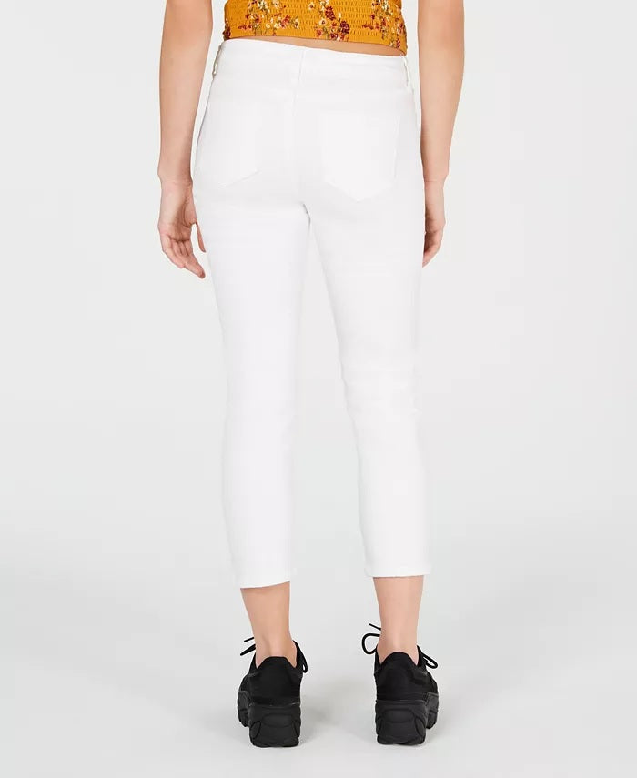 Celebrity Pink Juniors' Cropped Skinny Jeans White Size 5