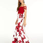 Teeze Me Juniors' 2-Pc. Off-The-Shoulder Bodycon Gown Wine Size 9