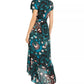 INC International Concepts Women's Petite Puff-Sleeve High-Low Dress Black Size 14P