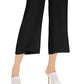 INC Iternational Concepts Women's Solid Tie Front Culottes Black Size Petite S