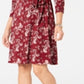 Charter Club Women's Printed Polo Shirtdress Cranberry Size -Petite S/M