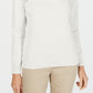 Karen Scott Women's Cotton Mock Neck Pullover White Size Petite Small