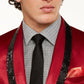 Tallia Men's Satin Sequined Tuxedo Blazer Red Size 38 R