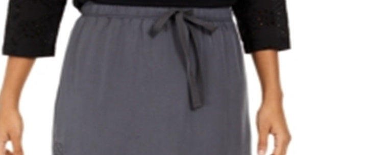 Style & Co Women's Drawstring Tencel Skirt Gray Size XX-Large