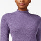 Karen Scott Women's Ribbed Knit Cotton Turtleneck Sweater Purple Size Petite