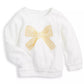First Impressions Baby Girls Velour Bow Top White Size 12MOS