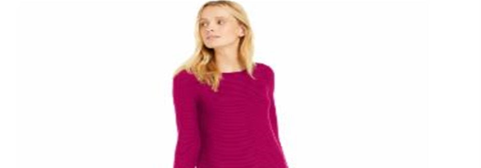 Alfani Women's Ribbed Snap Detail Sweater Pink Size XX-Large