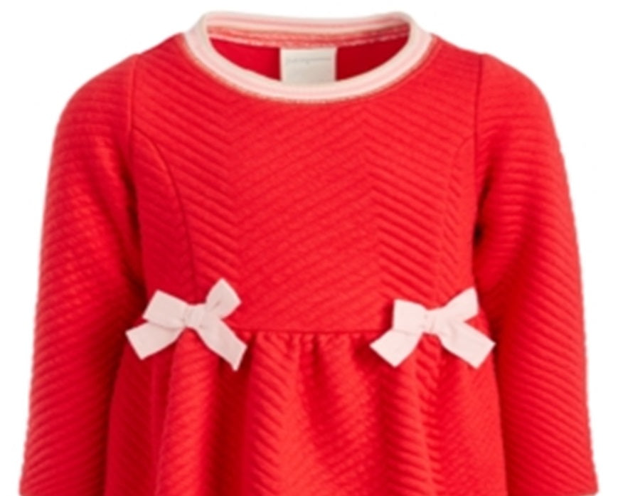 First Impressions Baby Girls Quilted Dress Red Size 18MOS