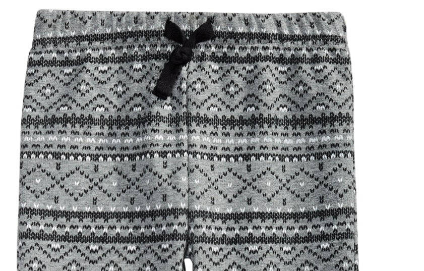 First Impressions Baby Boy's Fair Isle Print Joggers Gray Size 24MOS