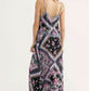 Free People Women's Stevie Print Maxi Dress Size Black Size X-Small