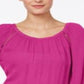 INC International Concepts Women's Crepe Peasant Top Magenta Size -Petite XL
