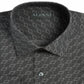 Alfani Men's Athletic Fit Print Dress Shirts Black Size 17-17.5 34-35