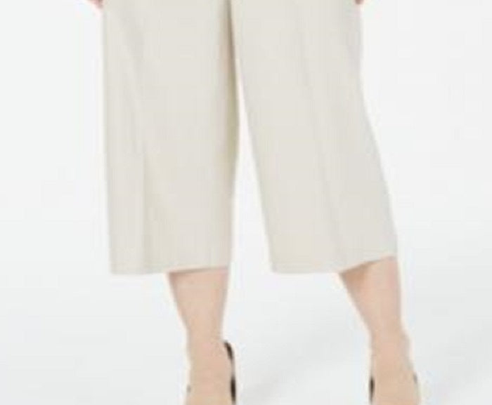 Alfani Women's Wide Leg Linen Pants Brown Size 0 Petite