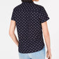 Tommy Hilfiger Cotton Dot-Print Camp Shirt Navy Size XX-Large