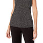 Anne Klein Women's Tess Triple Pleat Sleeveless Top Black Size XXS
