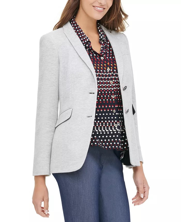 Tommy Hilfiger Women's Suit Separate Business Blazer Gray Size 16