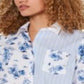 Tommy Hilfiger Women's Double Print Cotton Shirt Blue Size X-Large