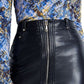 Guess Women's Faux Leather Mini Pencil Cocktail Skirt Black Size 8